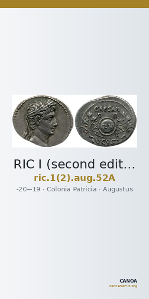 RIC I (second edition) Augustus 52A — CANOA