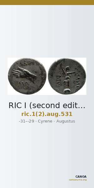 RIC I (second edition) Augustus 531 — CANOA