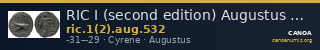 RIC I (second edition) Augustus 532 — CANOA
