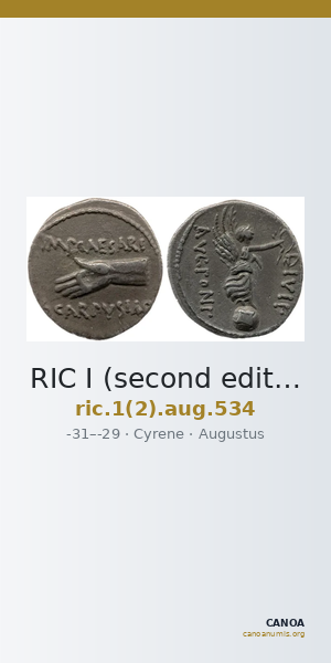 RIC I (second edition) Augustus 534 — CANOA