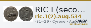 RIC I (second edition) Augustus 534 — CANOA
