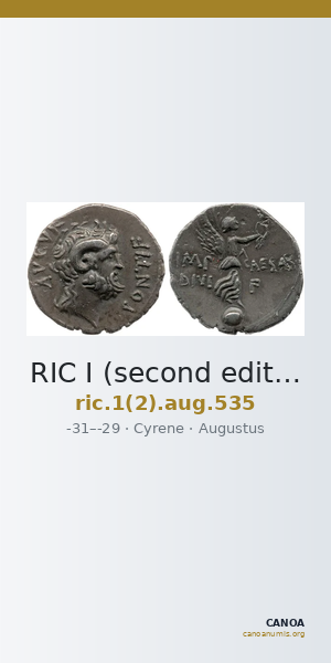 RIC I (second edition) Augustus 535 — CANOA