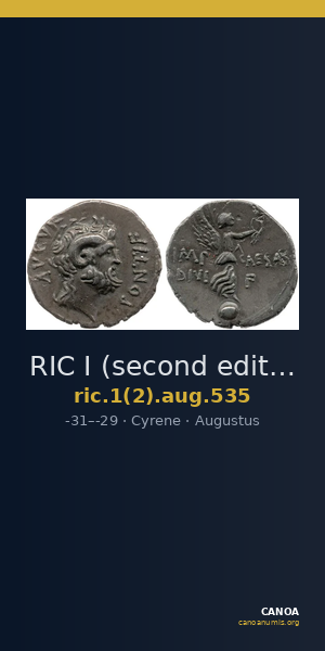 RIC I (second edition) Augustus 535 — CANOA