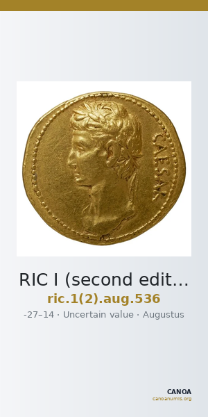 RIC I (second edition) Augustus 536 — CANOA
