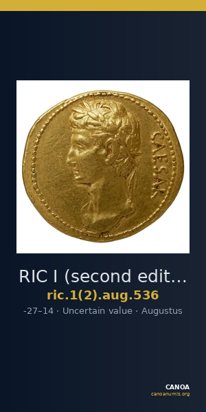 RIC I (second edition) Augustus 536 — CANOA