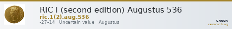 RIC I (second edition) Augustus 536 — CANOA