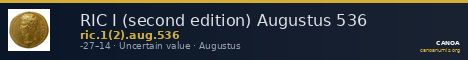 RIC I (second edition) Augustus 536 — CANOA