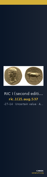 RIC I (second edition) Augustus 537 — CANOA
