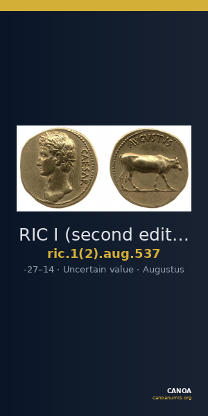 RIC I (second edition) Augustus 537 — CANOA