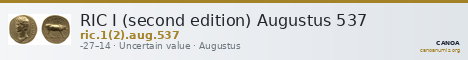 RIC I (second edition) Augustus 537 — CANOA