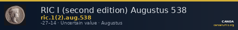 RIC I (second edition) Augustus 538 — CANOA