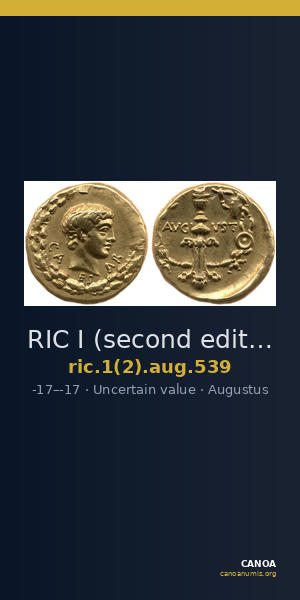 RIC I (second edition) Augustus 539 — CANOA