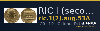 RIC I (second edition) Augustus 53A — CANOA