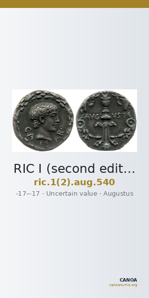 RIC I (second edition) Augustus 540 — CANOA