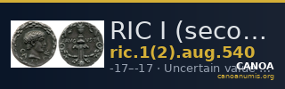 RIC I (second edition) Augustus 540 — CANOA
