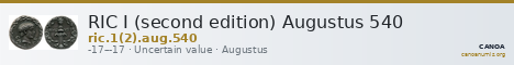 RIC I (second edition) Augustus 540 — CANOA