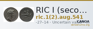 RIC I (second edition) Augustus 541 — CANOA