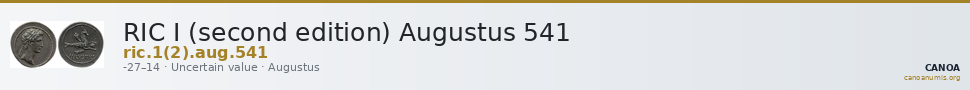 RIC I (second edition) Augustus 541 — CANOA