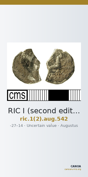 RIC I (second edition) Augustus 542 — CANOA