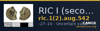 RIC I (second edition) Augustus 542 — CANOA