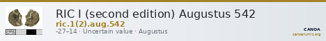 RIC I (second edition) Augustus 542 — CANOA