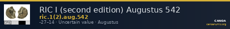 RIC I (second edition) Augustus 542 — CANOA