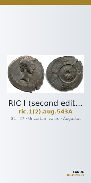 RIC I (second edition) Augustus 543A — CANOA