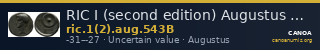 RIC I (second edition) Augustus 543B — CANOA