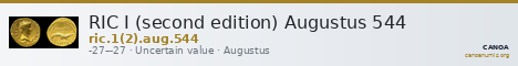 RIC I (second edition) Augustus 544 — CANOA