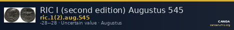 RIC I (second edition) Augustus 545 — CANOA