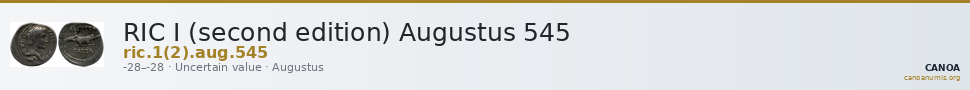 RIC I (second edition) Augustus 545 — CANOA