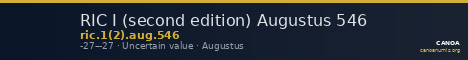 RIC I (second edition) Augustus 546 — CANOA
