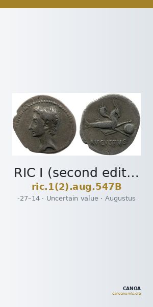 RIC I (second edition) Augustus 547B — CANOA