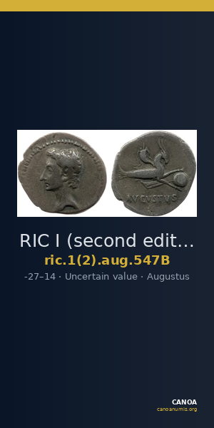 RIC I (second edition) Augustus 547B — CANOA