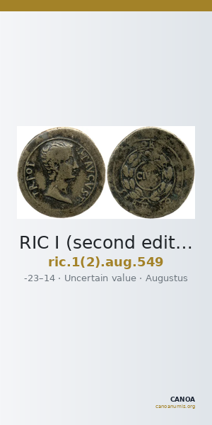RIC I (second edition) Augustus 549 — CANOA