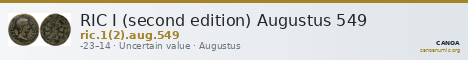 RIC I (second edition) Augustus 549 — CANOA
