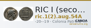 RIC I (second edition) Augustus 54A — CANOA