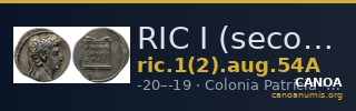 RIC I (second edition) Augustus 54A — CANOA