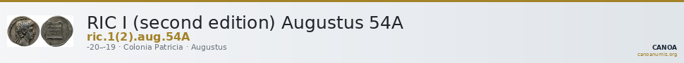 RIC I (second edition) Augustus 54A — CANOA