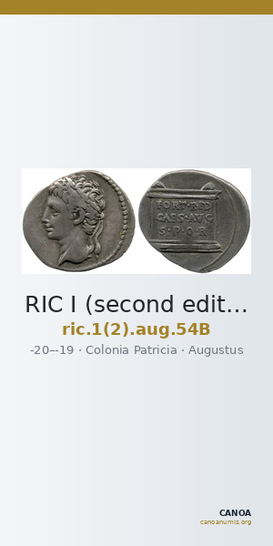 RIC I (second edition) Augustus 54B — CANOA