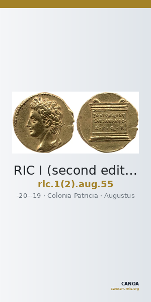 RIC I (second edition) Augustus 55 — CANOA