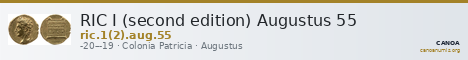 RIC I (second edition) Augustus 55 — CANOA