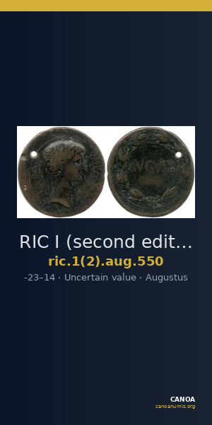 RIC I (second edition) Augustus 550 — CANOA