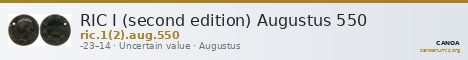 RIC I (second edition) Augustus 550 — CANOA