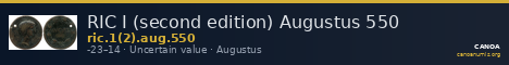 RIC I (second edition) Augustus 550 — CANOA