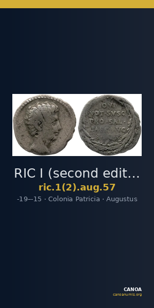 RIC I (second edition) Augustus 57 — CANOA