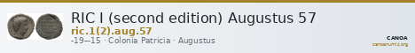 RIC I (second edition) Augustus 57 — CANOA