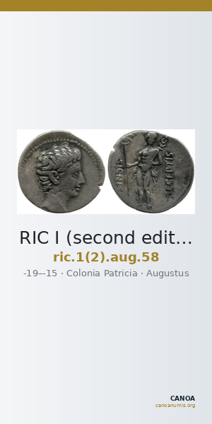 RIC I (second edition) Augustus 58 — CANOA