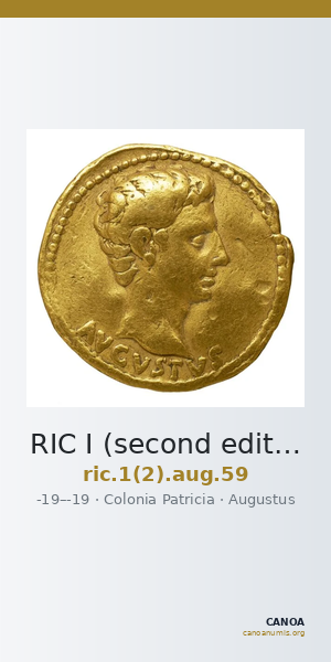 RIC I (second edition) Augustus 59 — CANOA