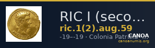 RIC I (second edition) Augustus 59 — CANOA